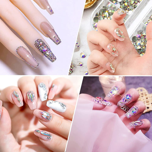 Aura Mixed Embellishment Gem Bags | Shaped Diamonds, Rhinestones & Pearls