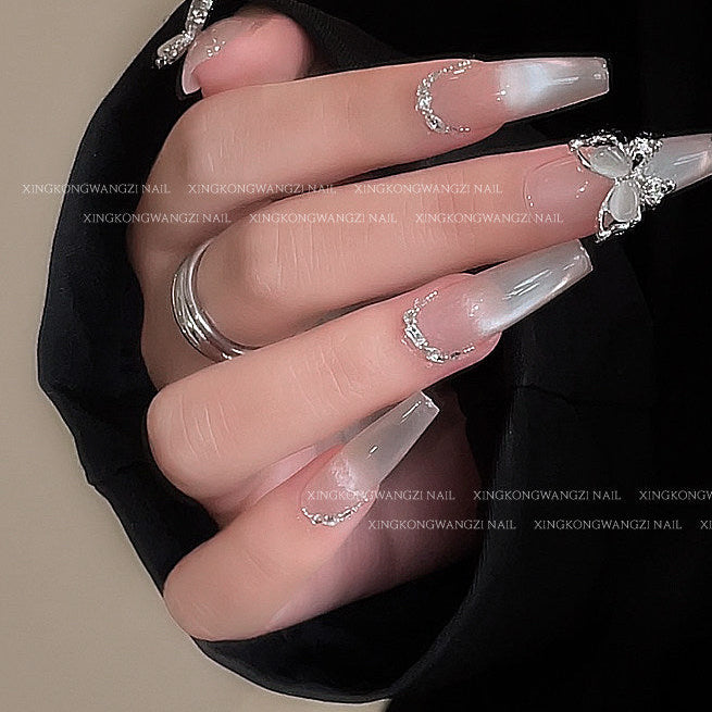 Cat's Eye Butterfly Nail Charms | 3D Alloy Nail Jewelry