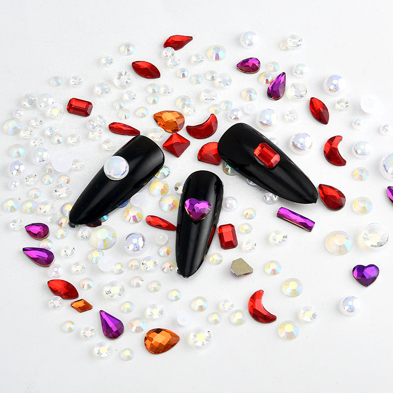 Aura Mixed Embellishment Gem Bags | Shaped Diamonds, Rhinestones & Pearls