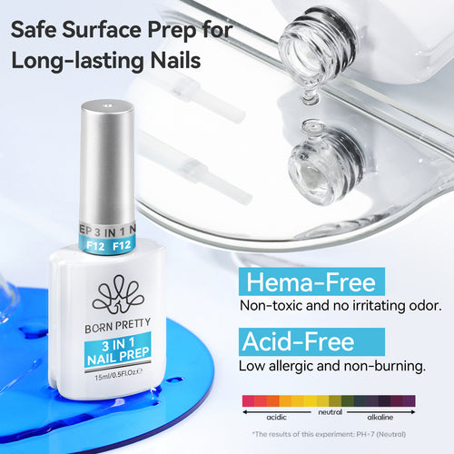 BORN PRETTY New Nail 3-in-1 Desiccant Staplizer Nail Surface Repair Care Solution Nail Balancing Liquid