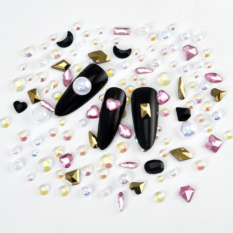 Aura Mixed Embellishment Gem Bags | Shaped Diamonds, Rhinestones & Pearls