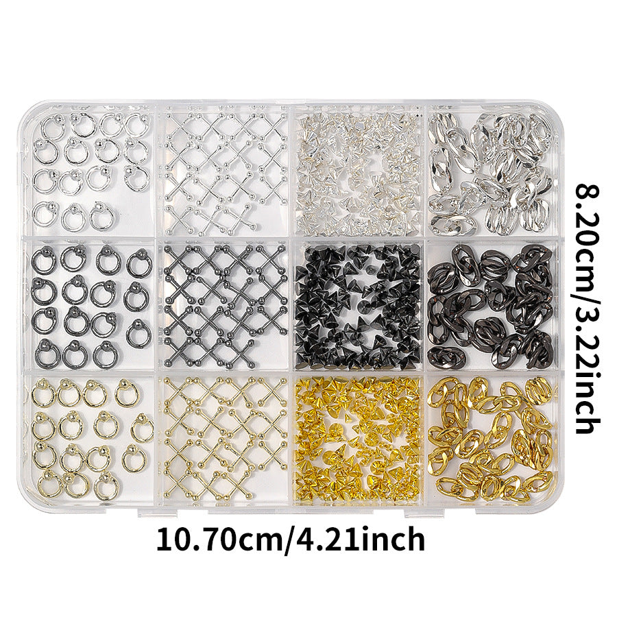 Multi-Style 3D Nail Charms Collection | Y2K, Gothic Crosses & Golden Butterfly Assortments