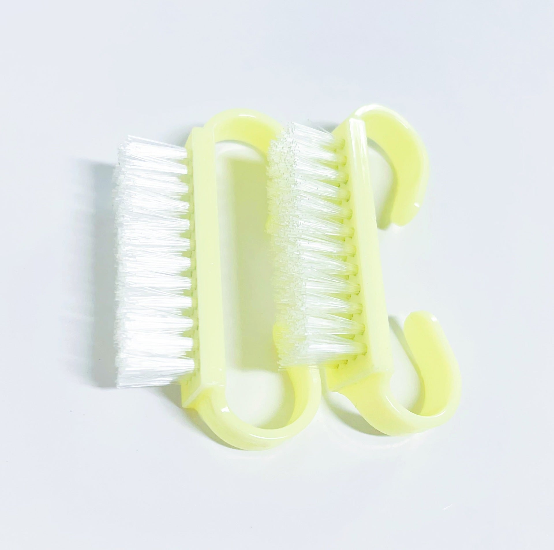 Colorful Nail Art Dust Brushes | Curved Handle Under-Nail Washing & Gel Prep Brushes
