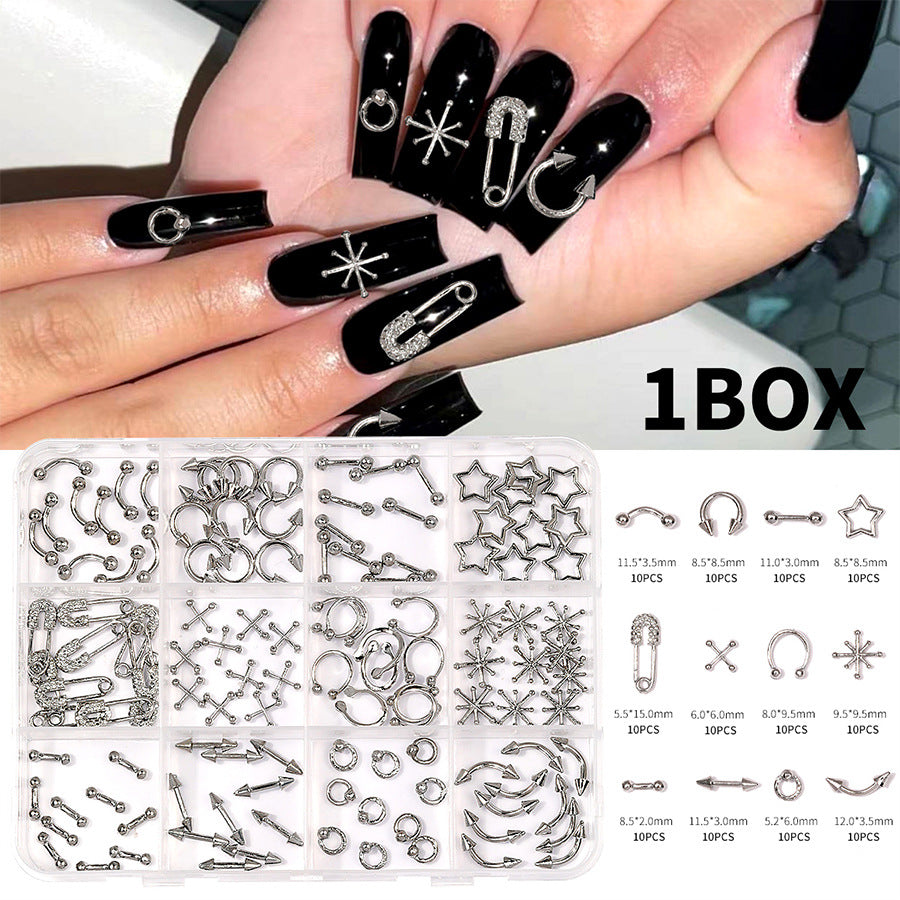 Multi-Style 3D Nail Charms Collection | Y2K, Gothic Crosses & Golden Butterfly Assortments