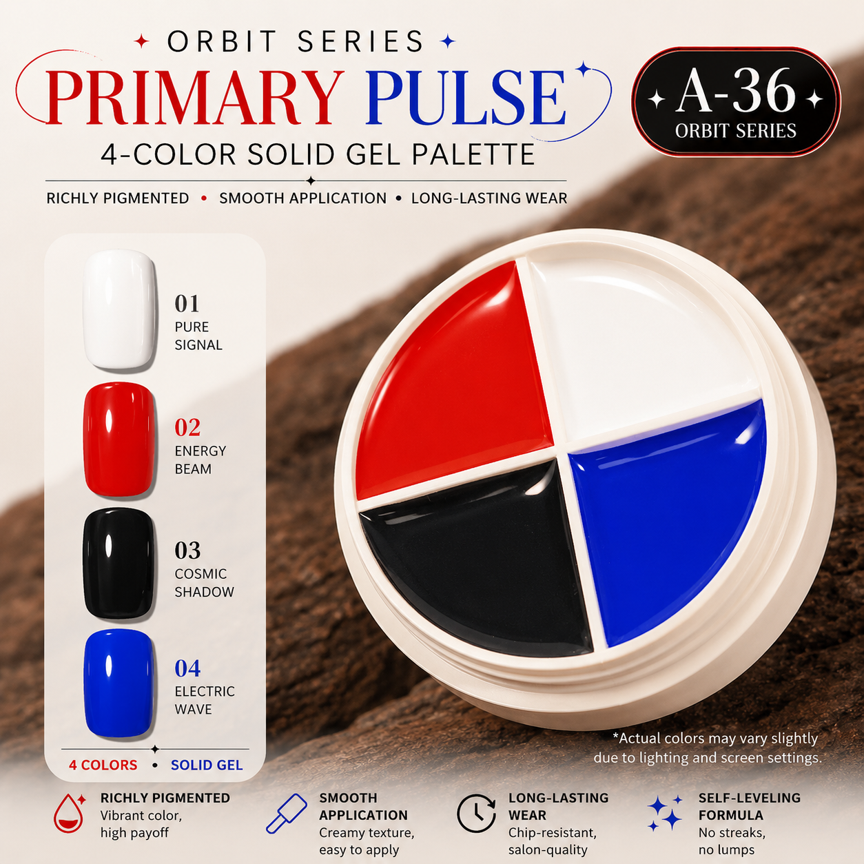 🪐✨ Orbit Series | 4-Color Gel Paint Palette ✨🪐