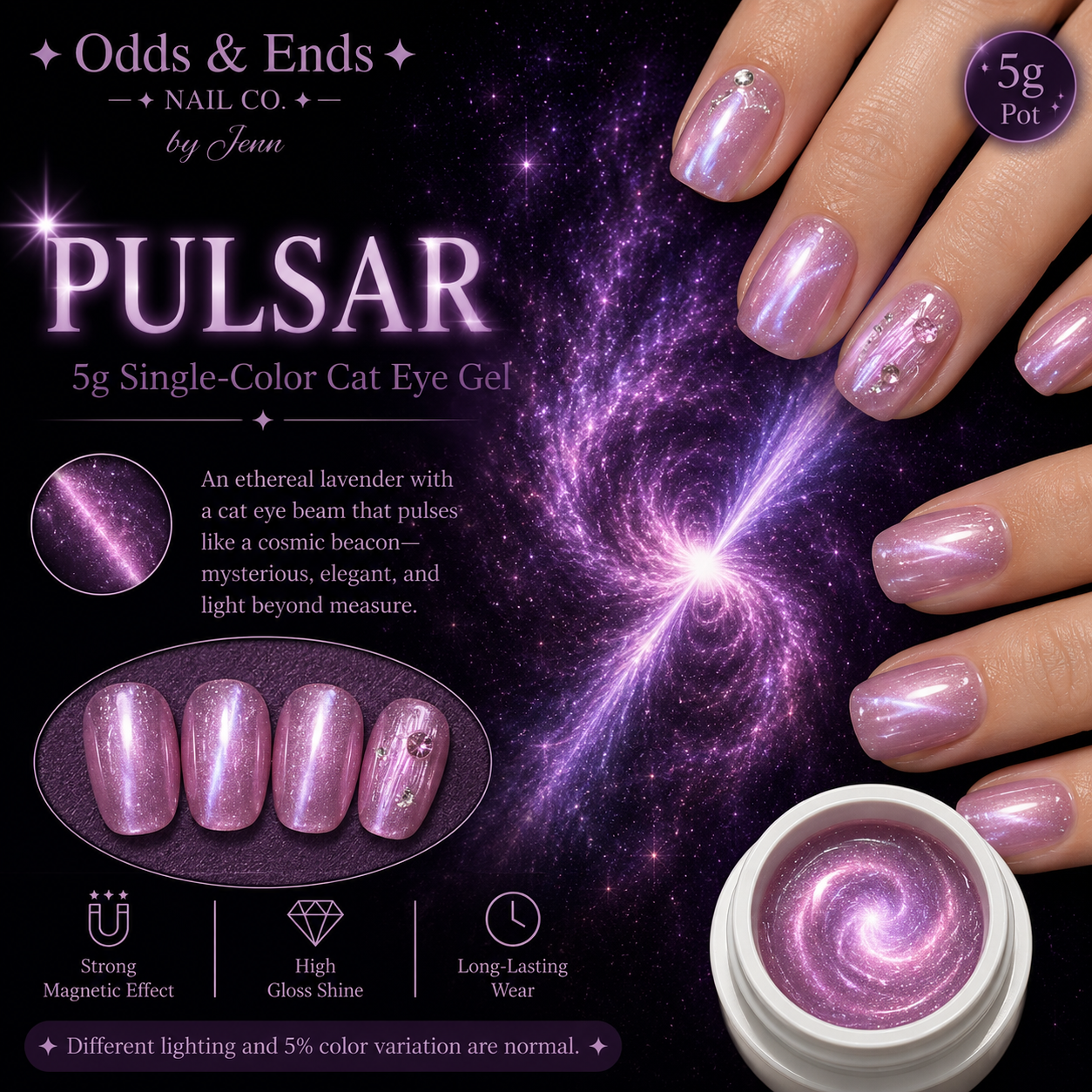 Wormhole Collection | 5g Single-Color Cat Eye Gels