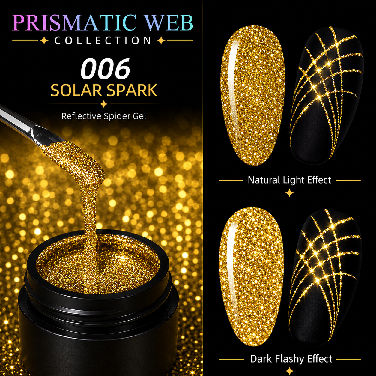 Prismatic Web Collection | Reflective Spider Gel