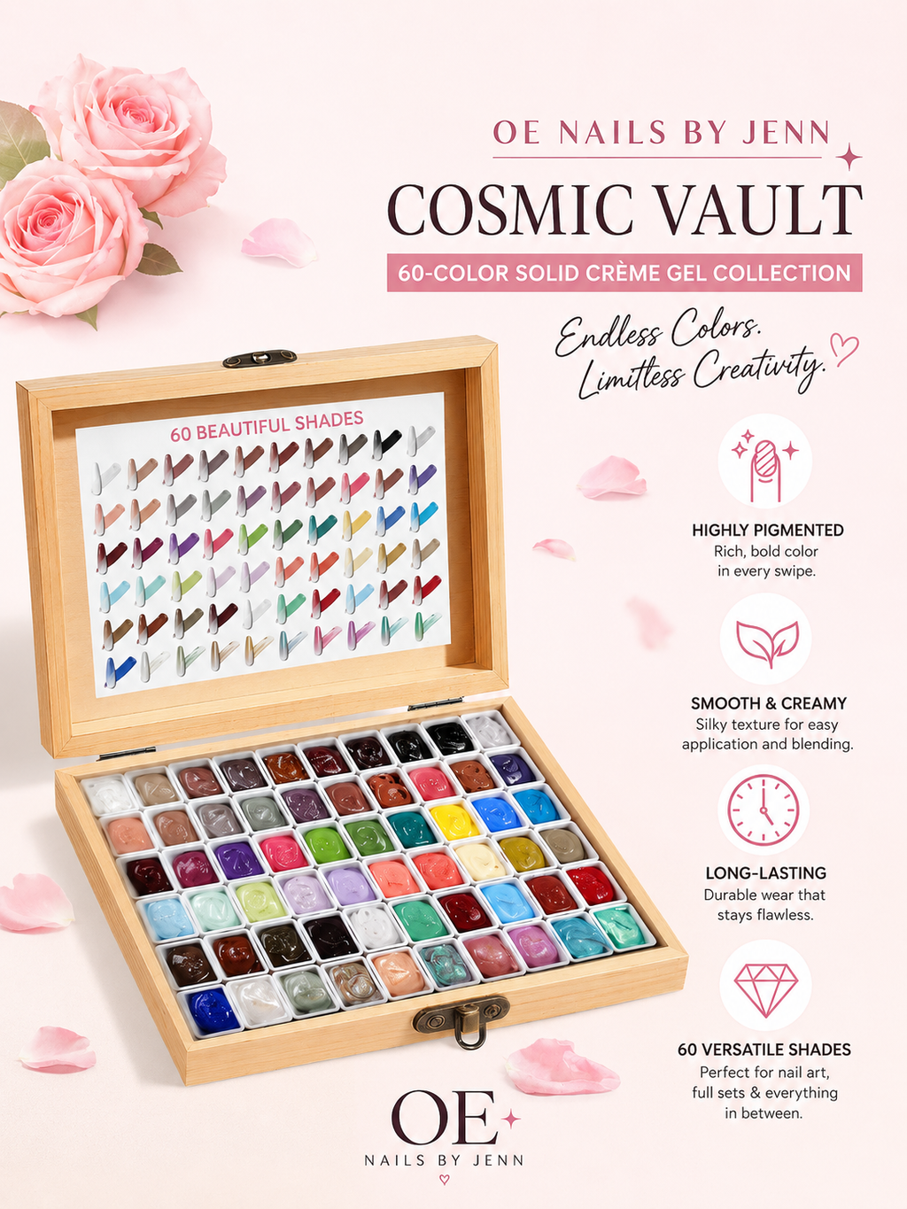 ✨ Cosmic Vault | 60-Color Solid Crème Gel Collection ✨