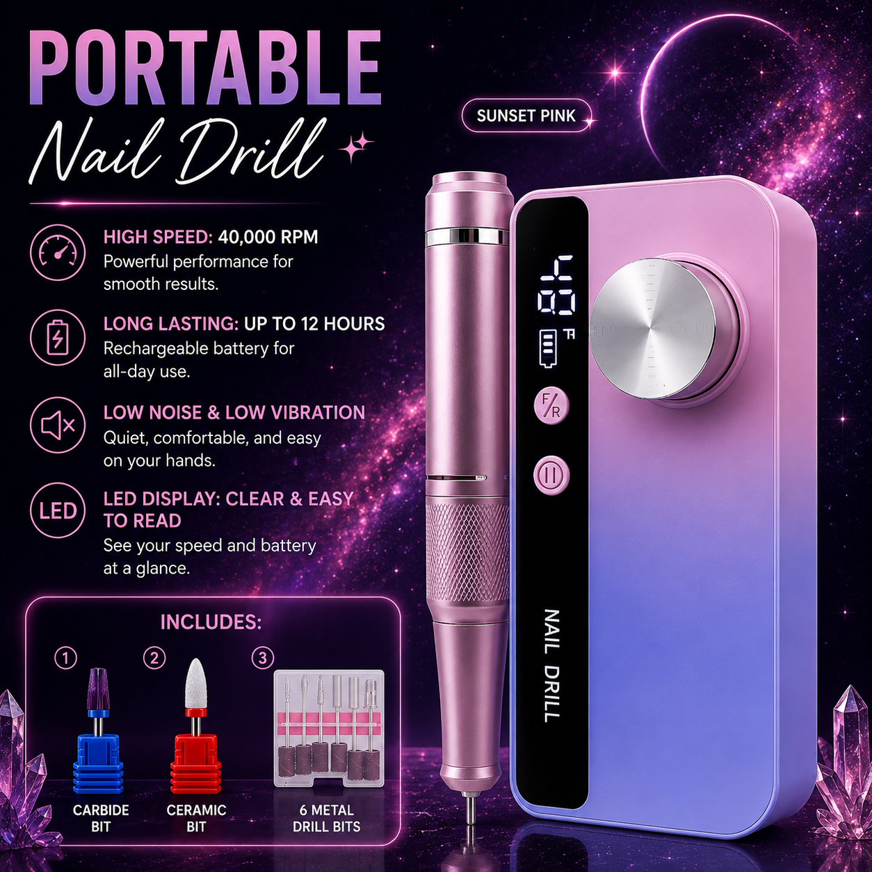 Yames M-50 Electric Nail Drill | Entry, Recommended & Upgraded Editions